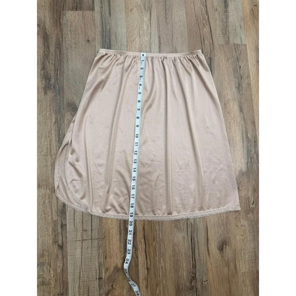 vassarette Nude Half Slip with Lace Trim